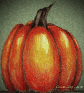 Pumpkin Colored Pencil Design 